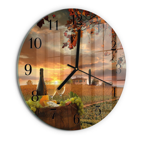 Round wall clock Wine Nature