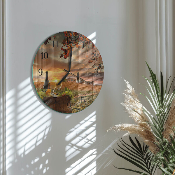 Round wall clock Wine Nature