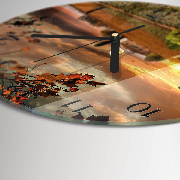 Round wall clock Wine Nature