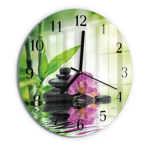 Round wall clock Spa Orchid