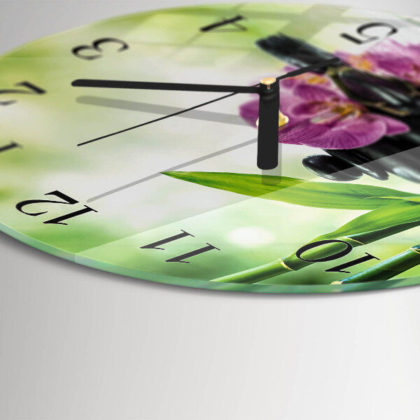 Round wall clock Spa Orchid