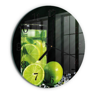 Round wall clock Calcium carbonate