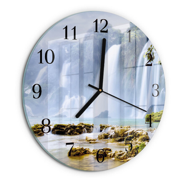 Round wall clock Waterfall
