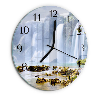 Round wall clock Waterfall