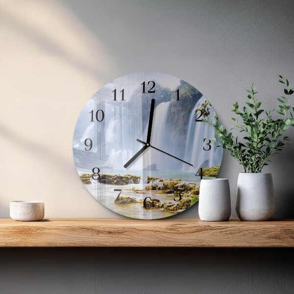 Round wall clock Waterfall
