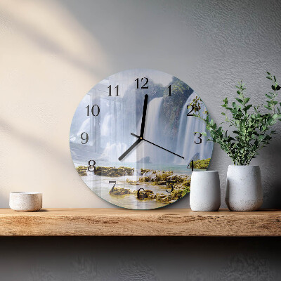 Round wall clock Waterfall