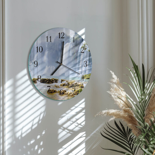 Round wall clock Waterfall