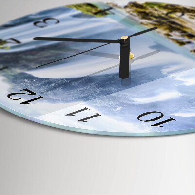 Round wall clock Waterfall