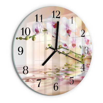 Round wall clock Orchid