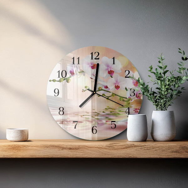 Round wall clock Orchid