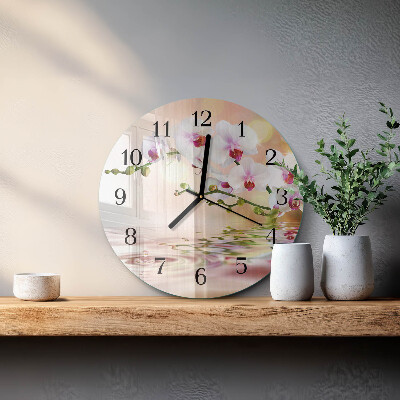 Round wall clock Orchid