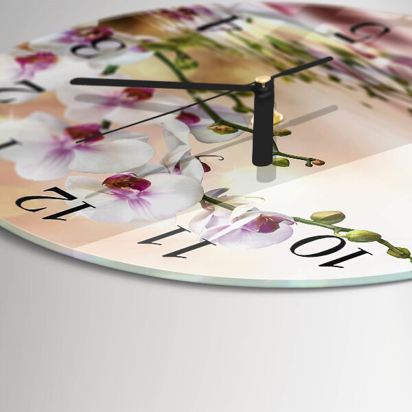 Round wall clock Orchid