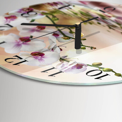 Round wall clock Orchid