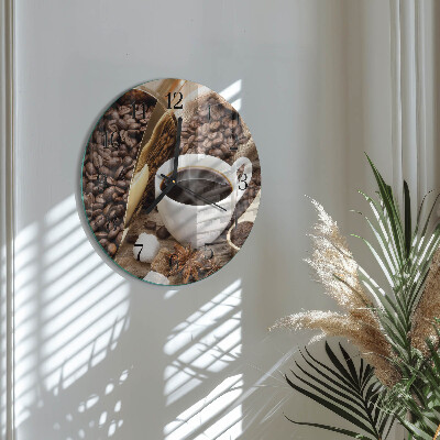 Round wall clock Coffee