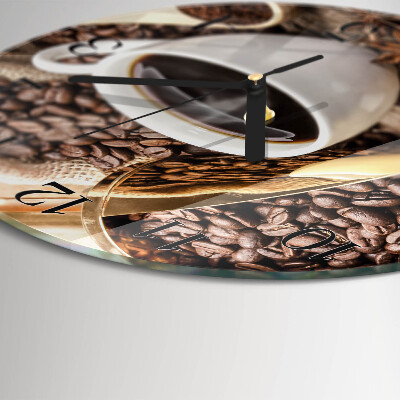 Round wall clock Coffee