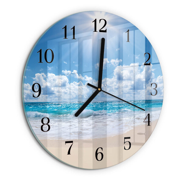 Round wall clock Sea
