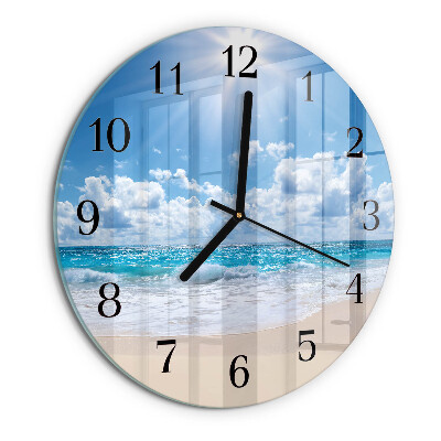 Round wall clock Sea