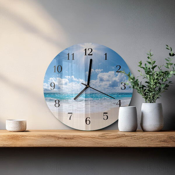 Round wall clock Sea