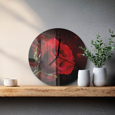 Round wall clock Roses