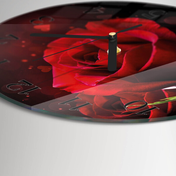 Round wall clock Roses