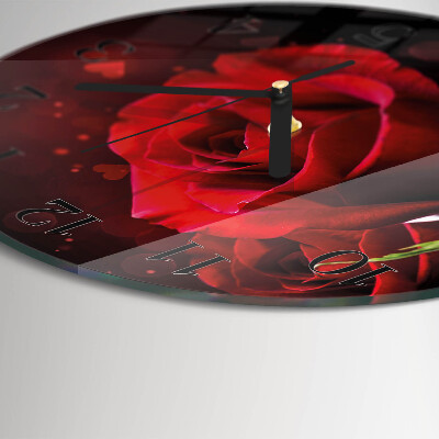 Round wall clock Roses