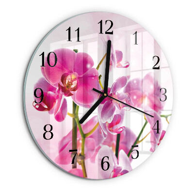 Round wall clock Orchid