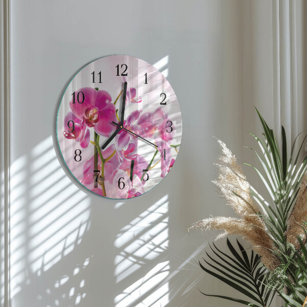 Round wall clock Orchid