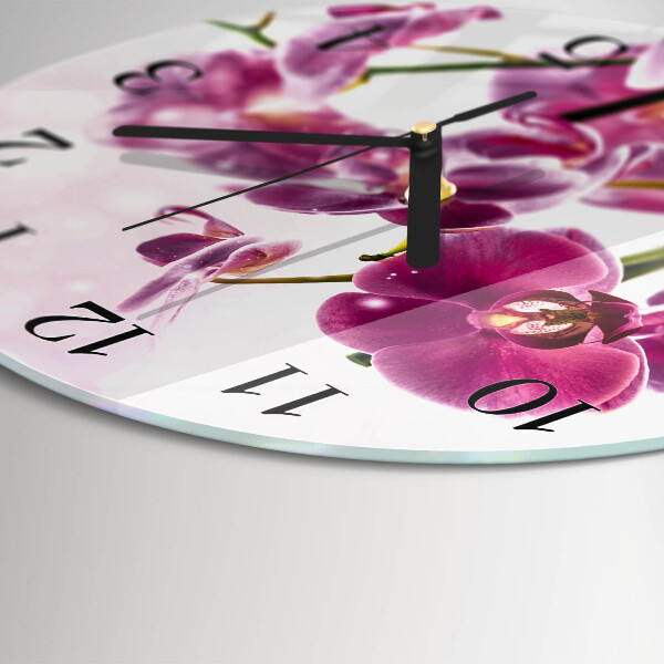 Round wall clock Orchid
