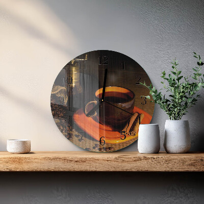 Round wall clock Coffee