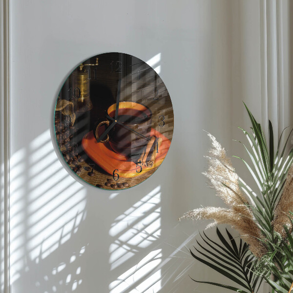 Round wall clock Coffee