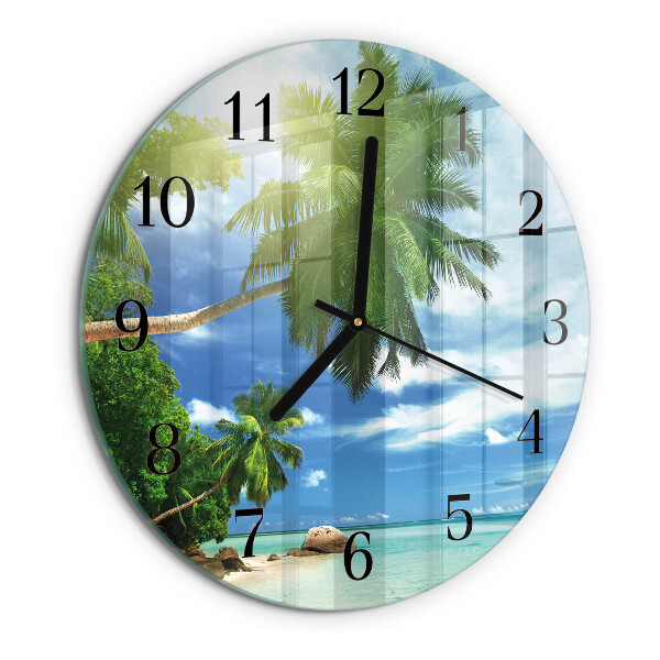 Round wall clock Palm Island