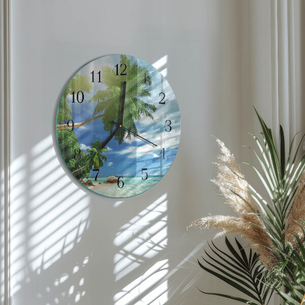 Round wall clock Palm Island