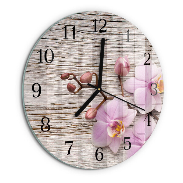Round wall clock Orchid