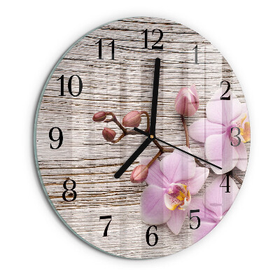 Round wall clock Orchid