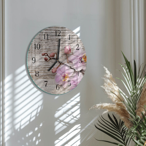 Round wall clock Orchid