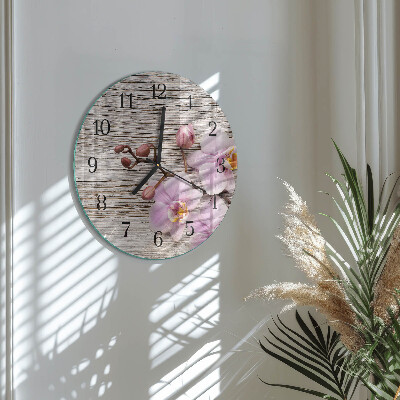 Round wall clock Orchid