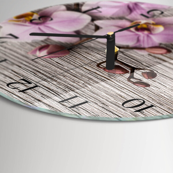 Round wall clock Orchid