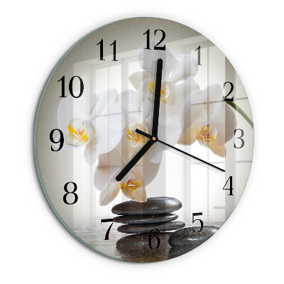 Round wall clock Orchid