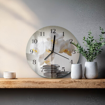 Round wall clock Orchid