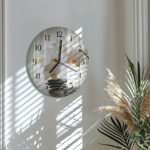 Round wall clock Orchid