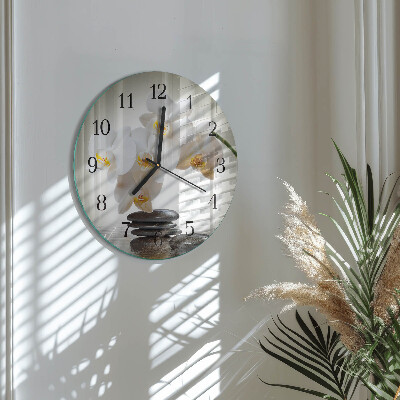 Round wall clock Orchid