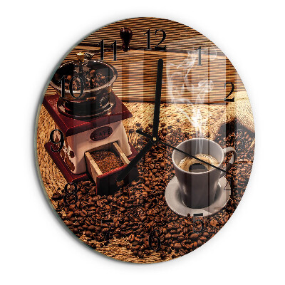Round wall clock Coffee Beans