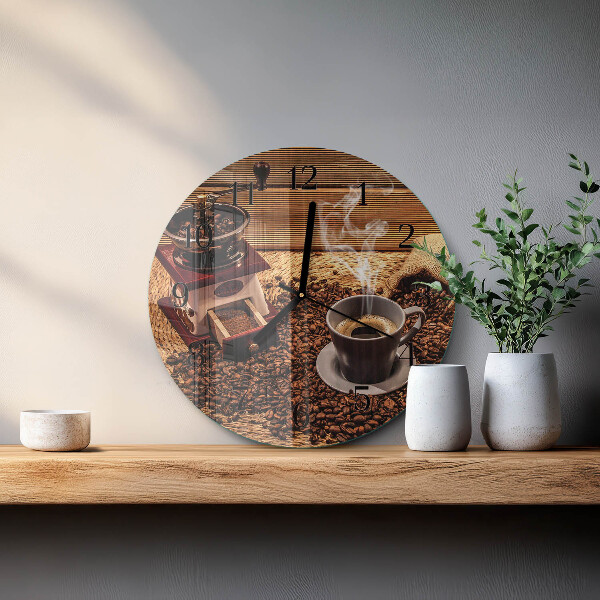 Round wall clock Coffee Beans