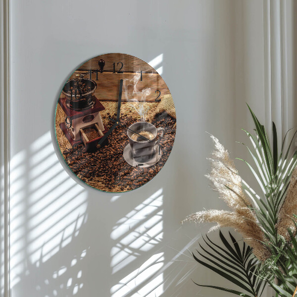 Round wall clock Coffee Beans