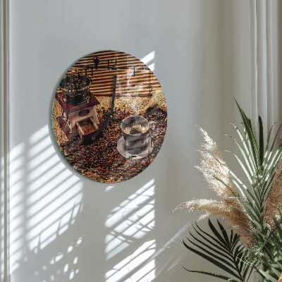Round wall clock Coffee Beans