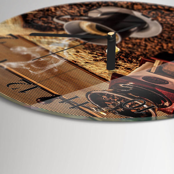 Round wall clock Coffee Beans