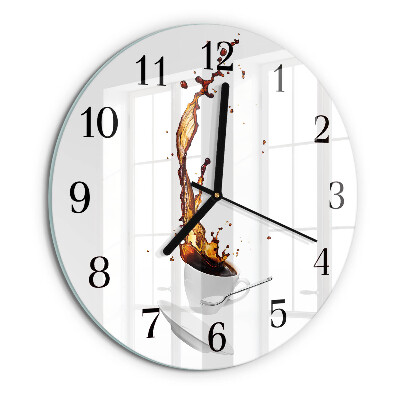 Round wall clock Coffee