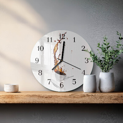 Round wall clock Coffee