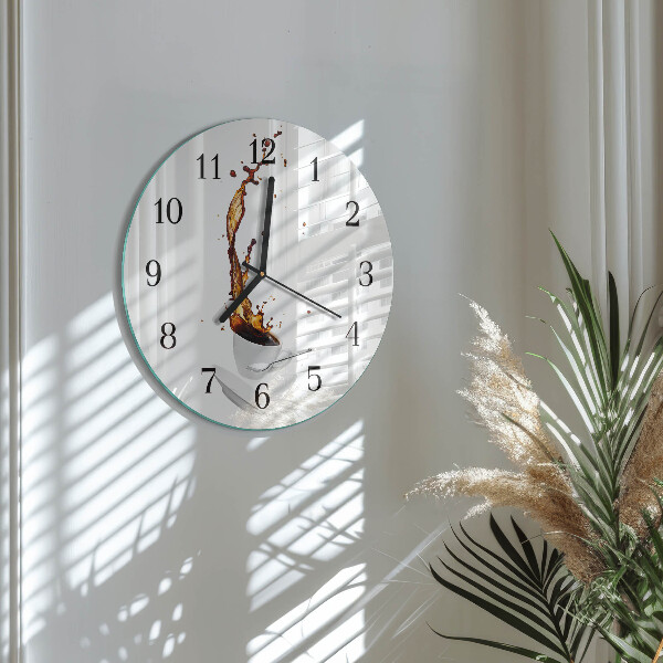 Round wall clock Coffee