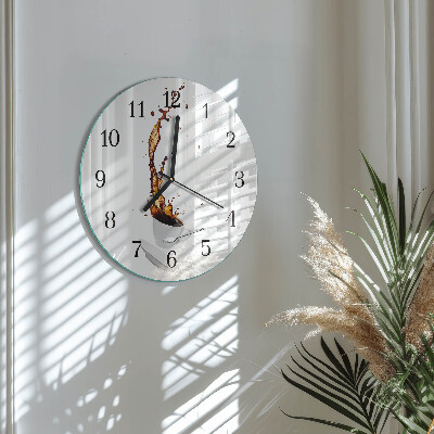 Round wall clock Coffee
